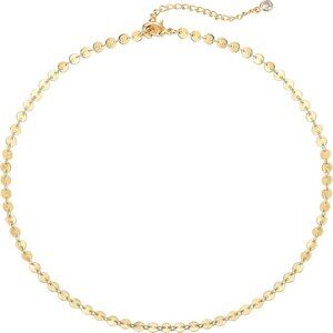Dainty 14K Gold-Plated Coin Disc Beaded Layered Choker Necklace for Women